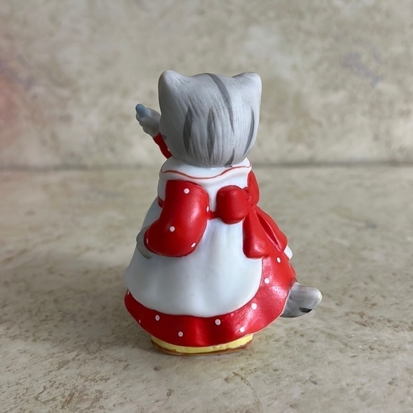 Schmid Kitty Cucumber Figurine Back to School 1990 - Picture 5 of 6